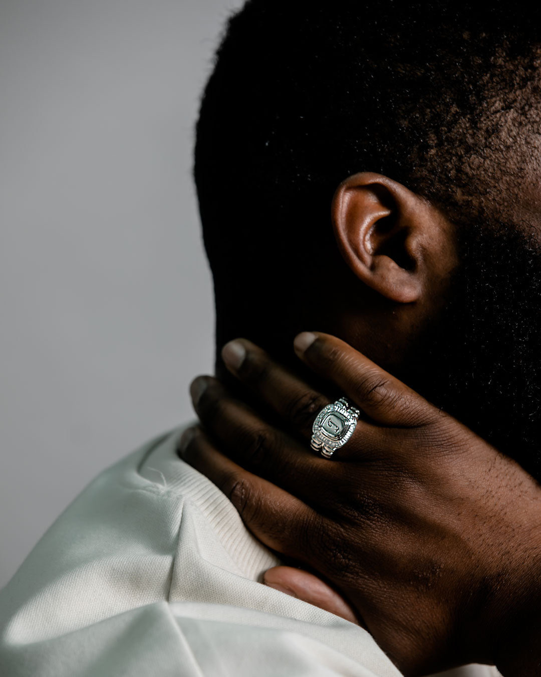 Cushion Layered Signet Ring