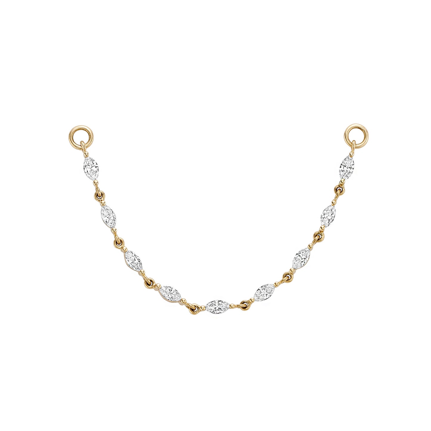 Marquis Diamond Chain Earring Connector