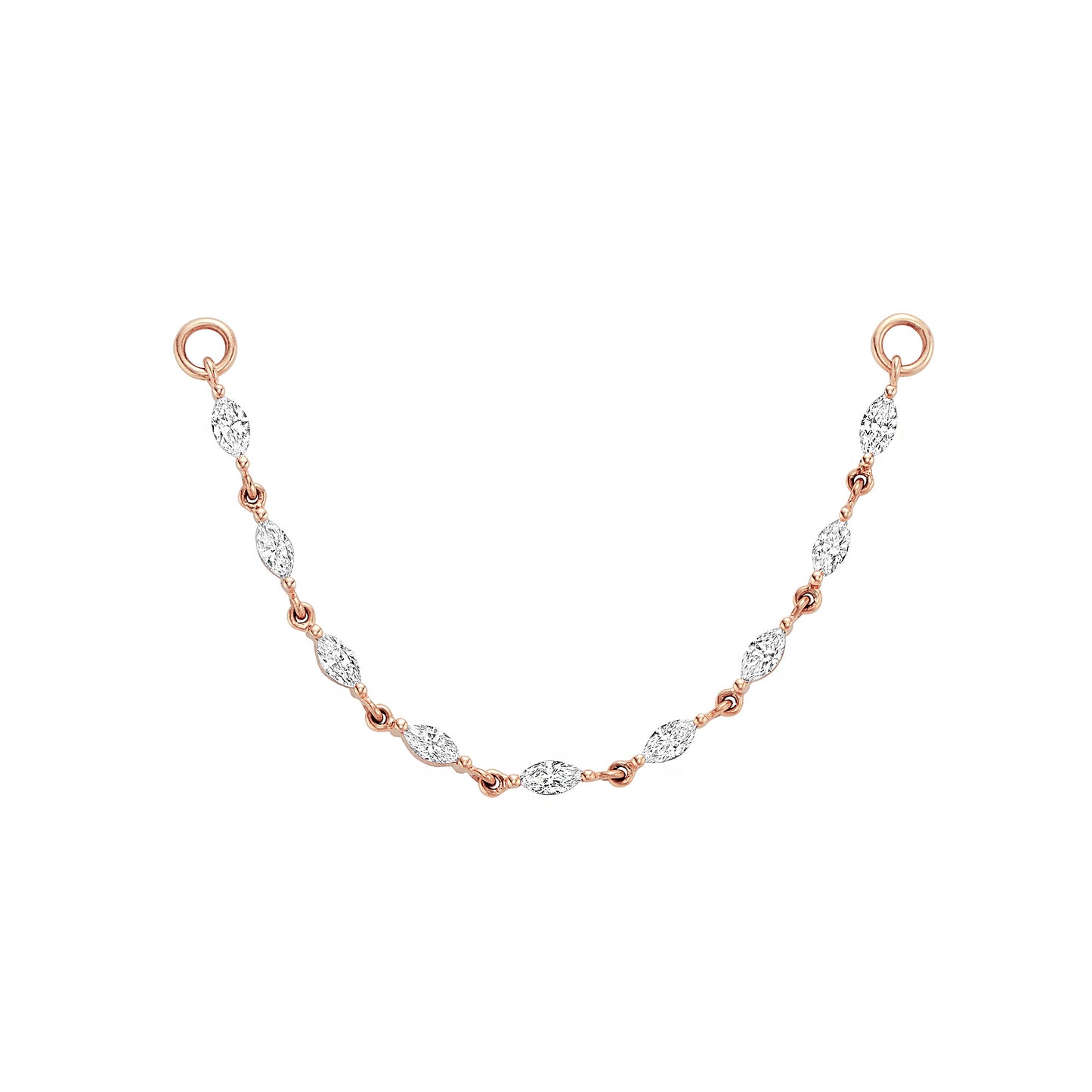 Marquis Diamond Chain Earring Connector