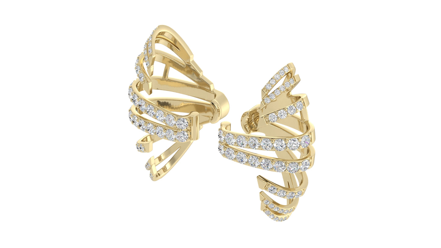 Diamond Edgecore Claw Ear Cuff