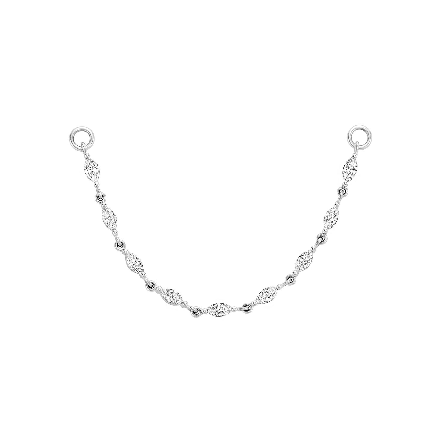 Marquis Diamond Chain Earring Connector