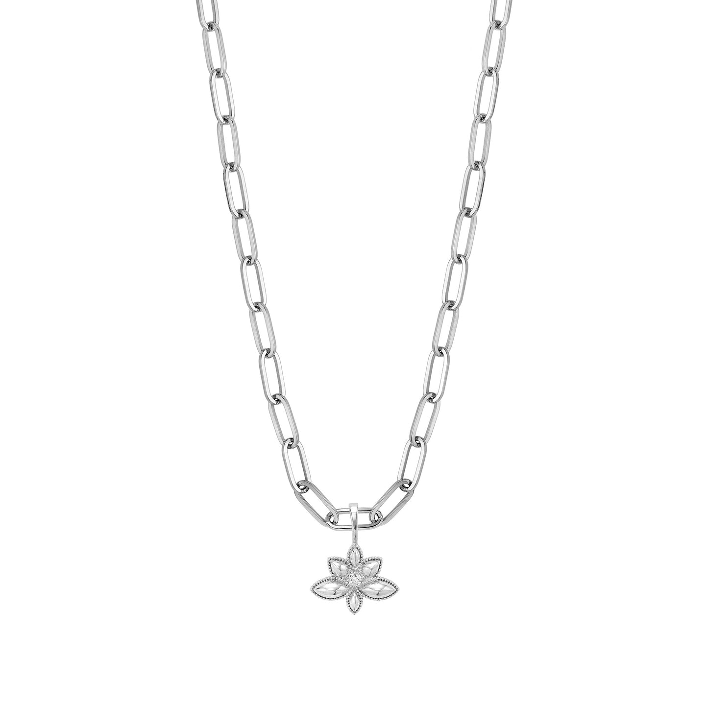 Lotus Pendent Chain Necklace