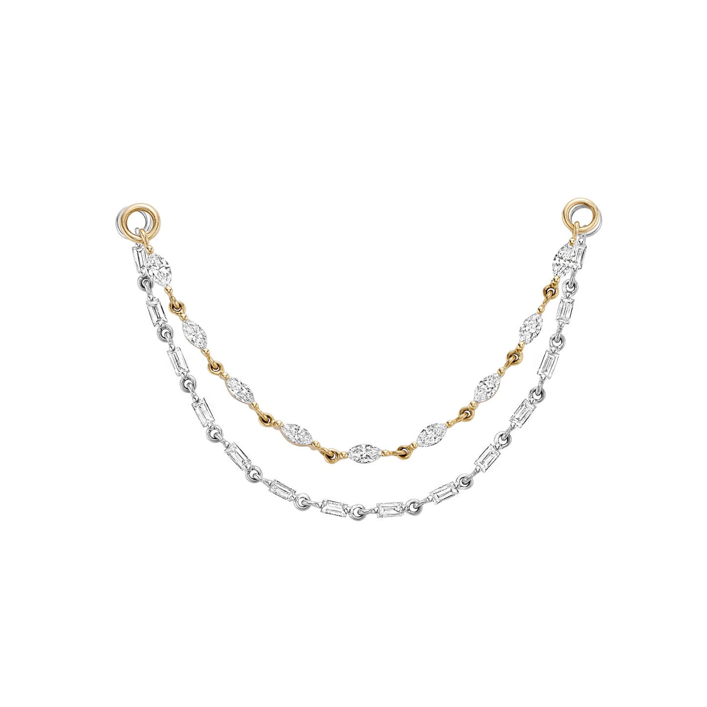 Marquis Diamond Chain Earring Connector