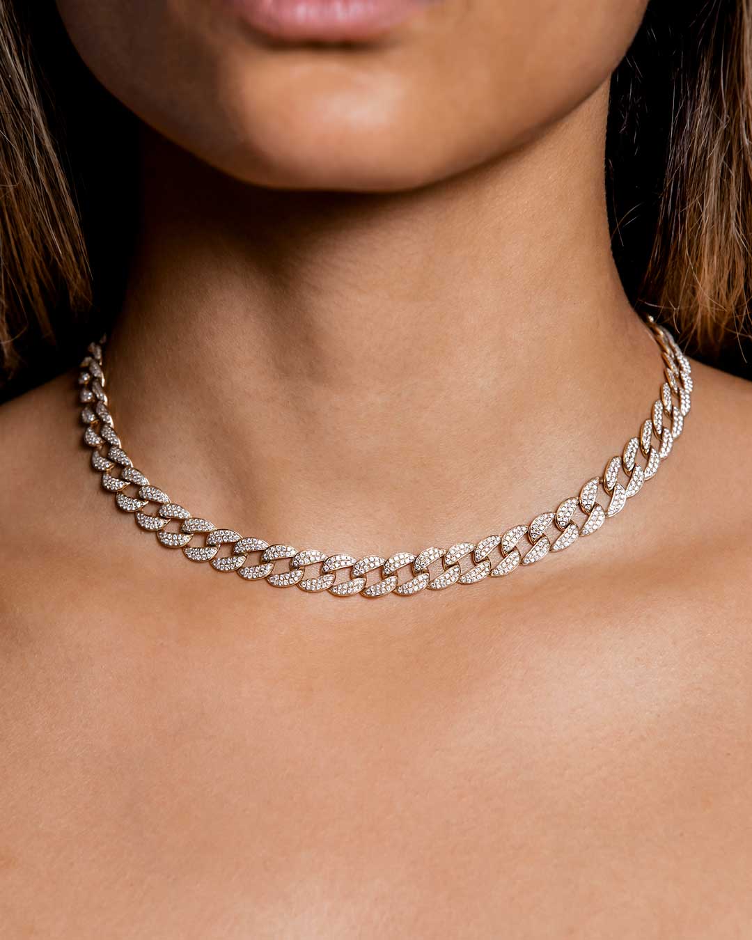 Diamond Pave Chain 10 Choker