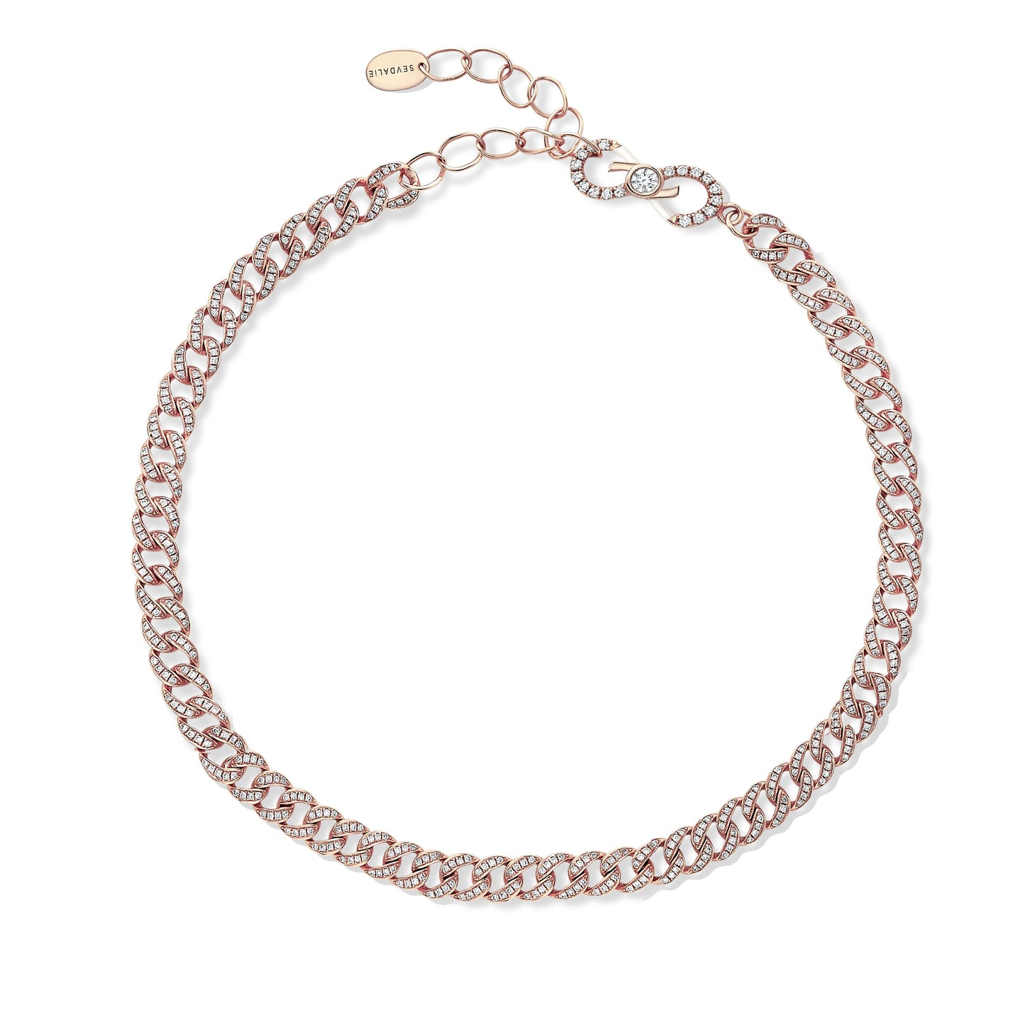Diamond Pave Chain 5 Anklet - SEVDALIE