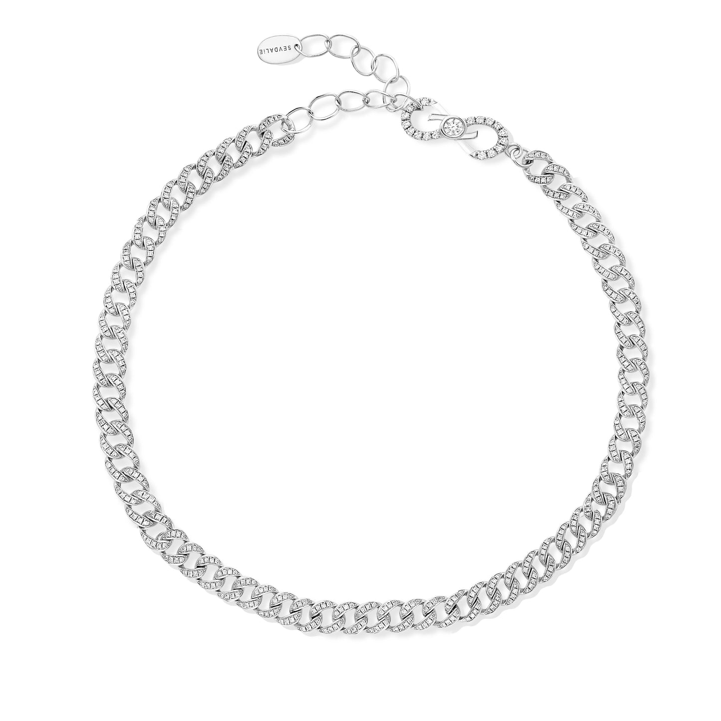 Diamond Pave Chain 5 Anklet - SEVDALIE