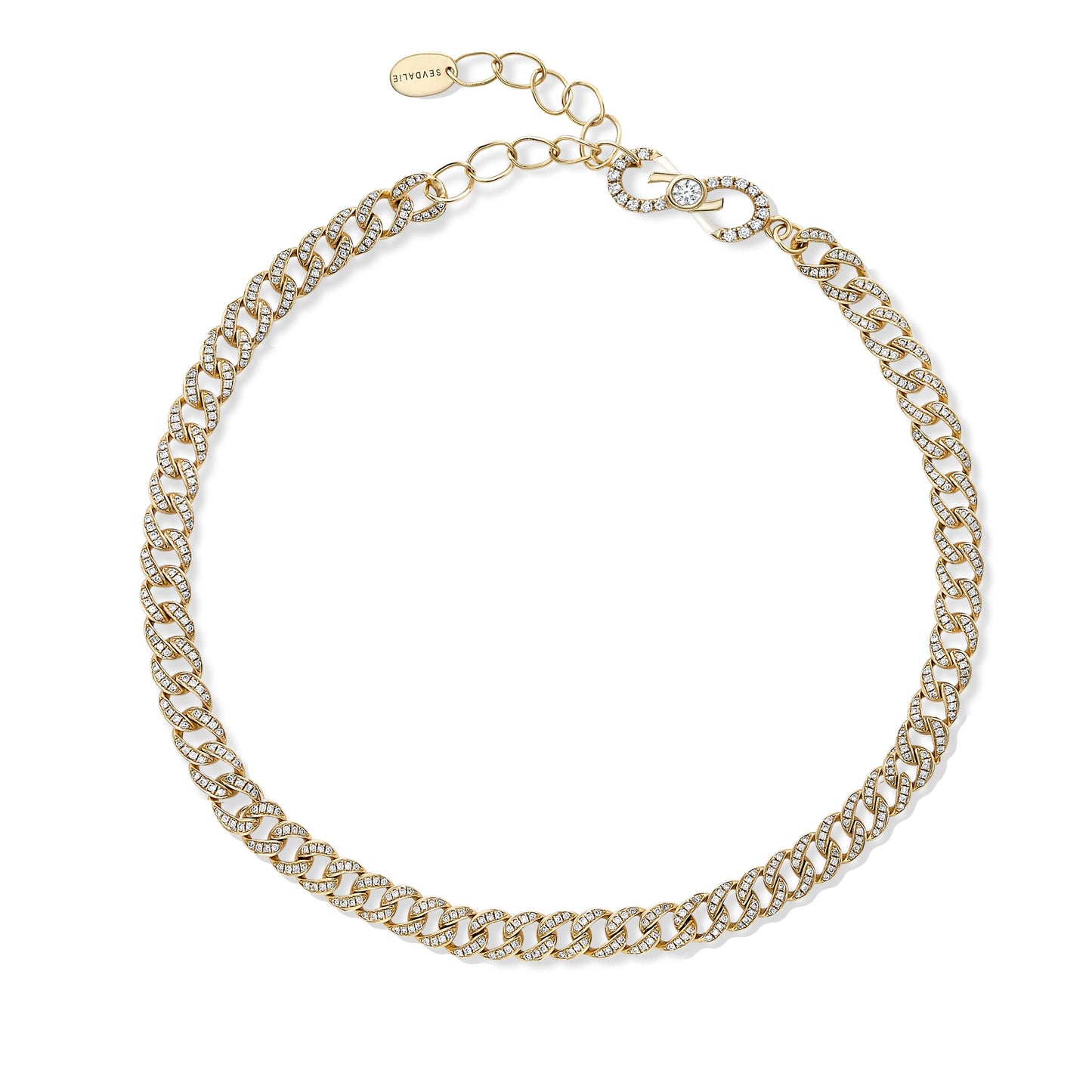 Diamond Pave Chain 5 Anklet - SEVDALIE
