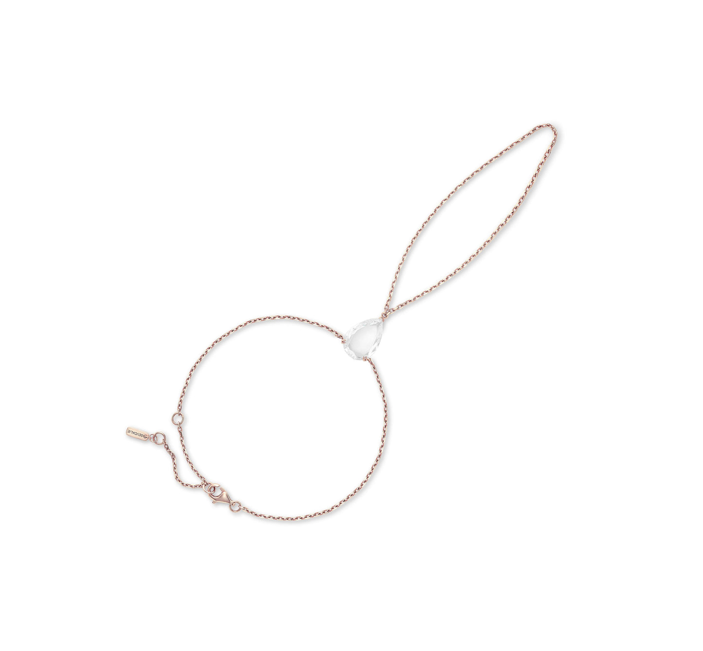 Pear Portrait Solitaire Hand Chain - SEVDALIE