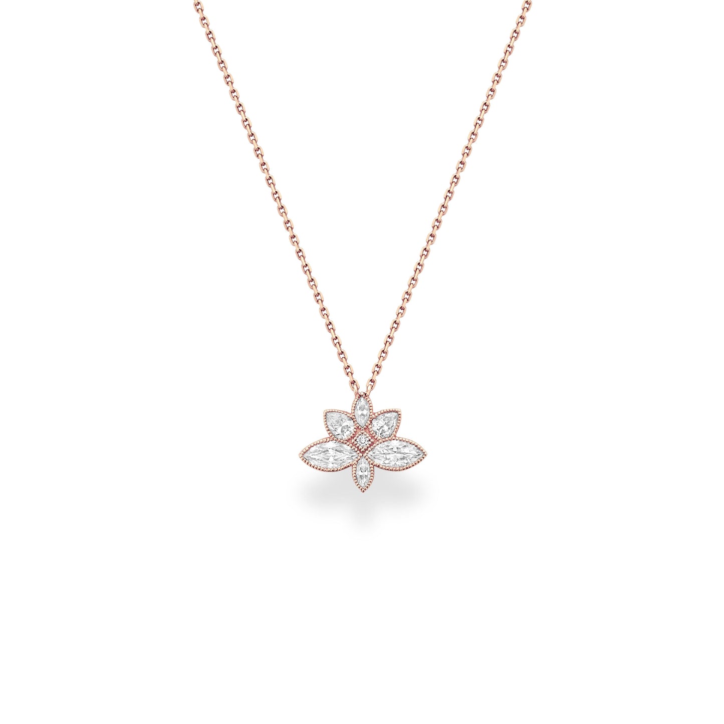 Lady Lotus Flower Diamond Necklace - SEVDALIE