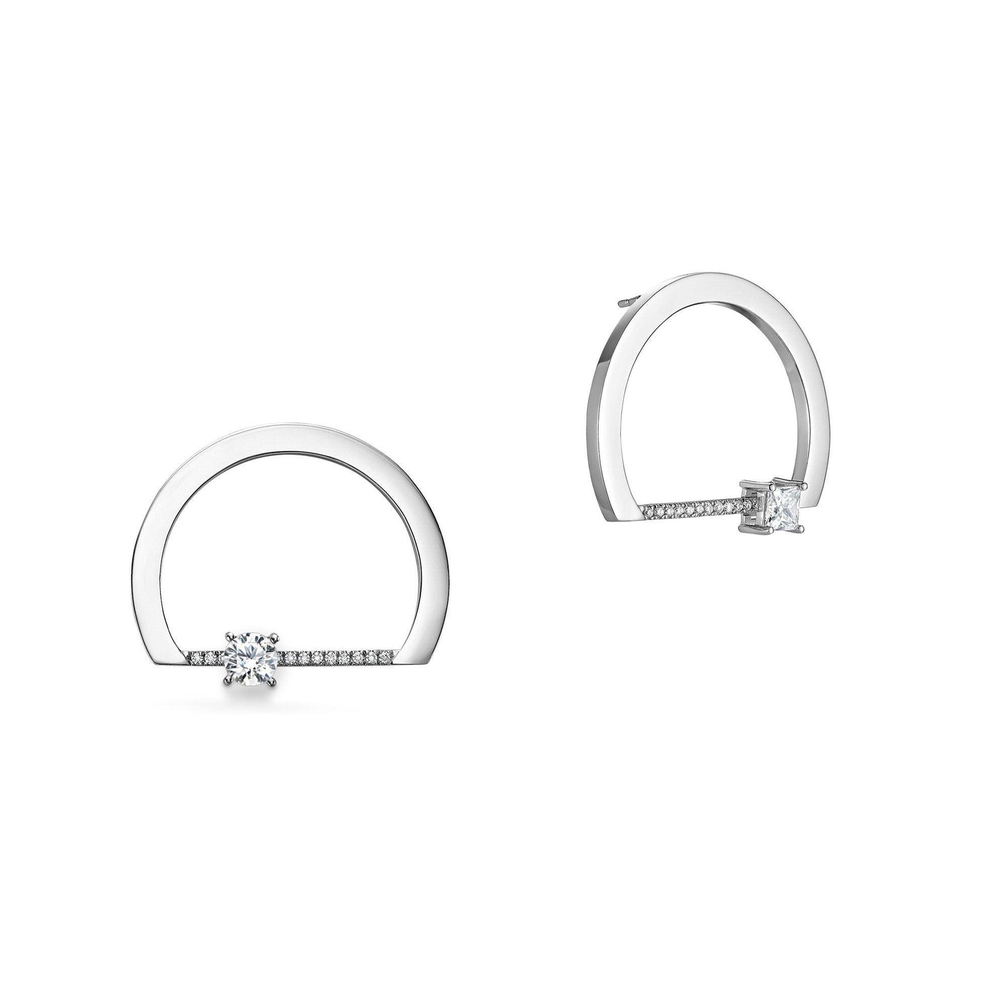 Large Sliding Diamond Earrings - SEVDALIE