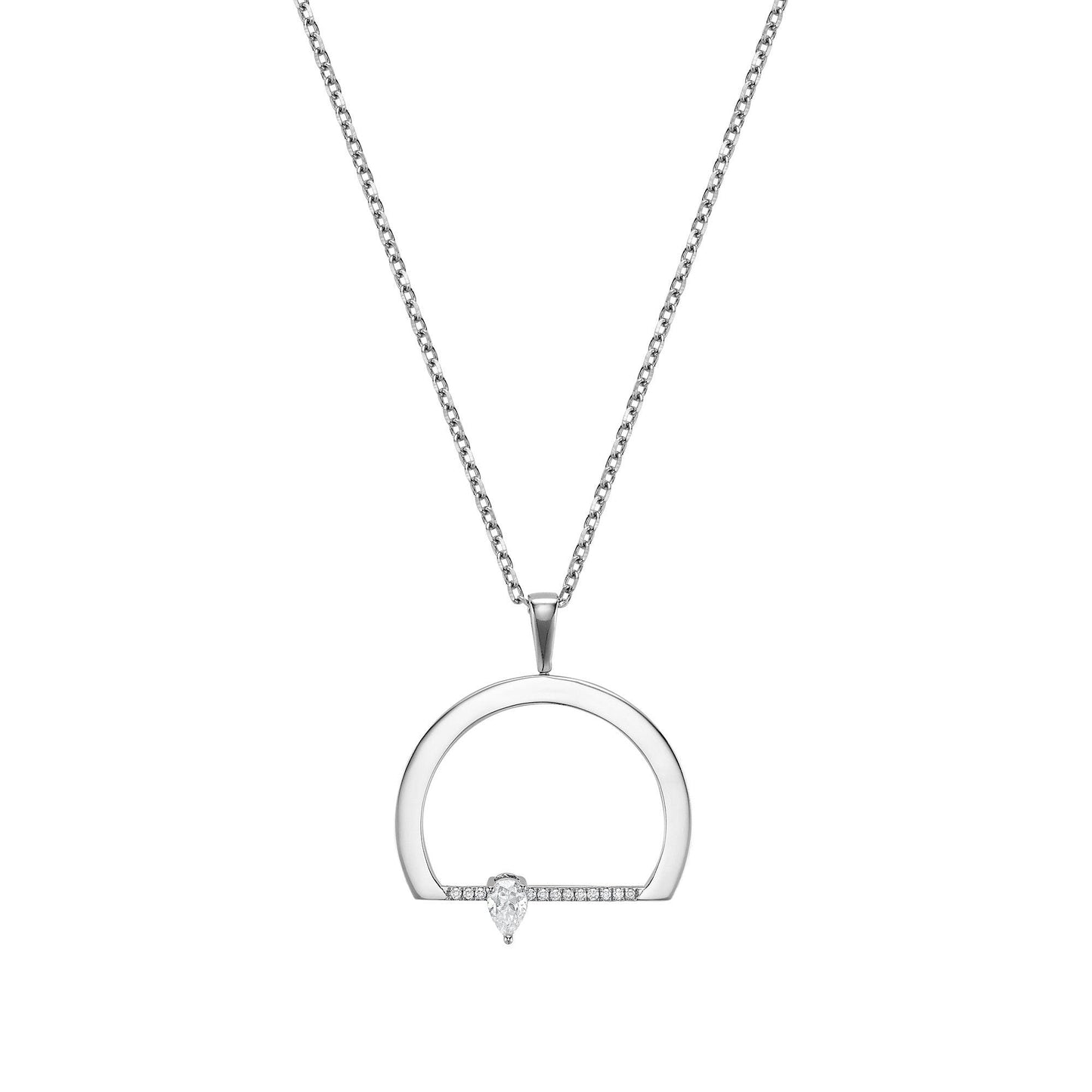 Sliding Pear Diamond Necklace - SEVDALIE