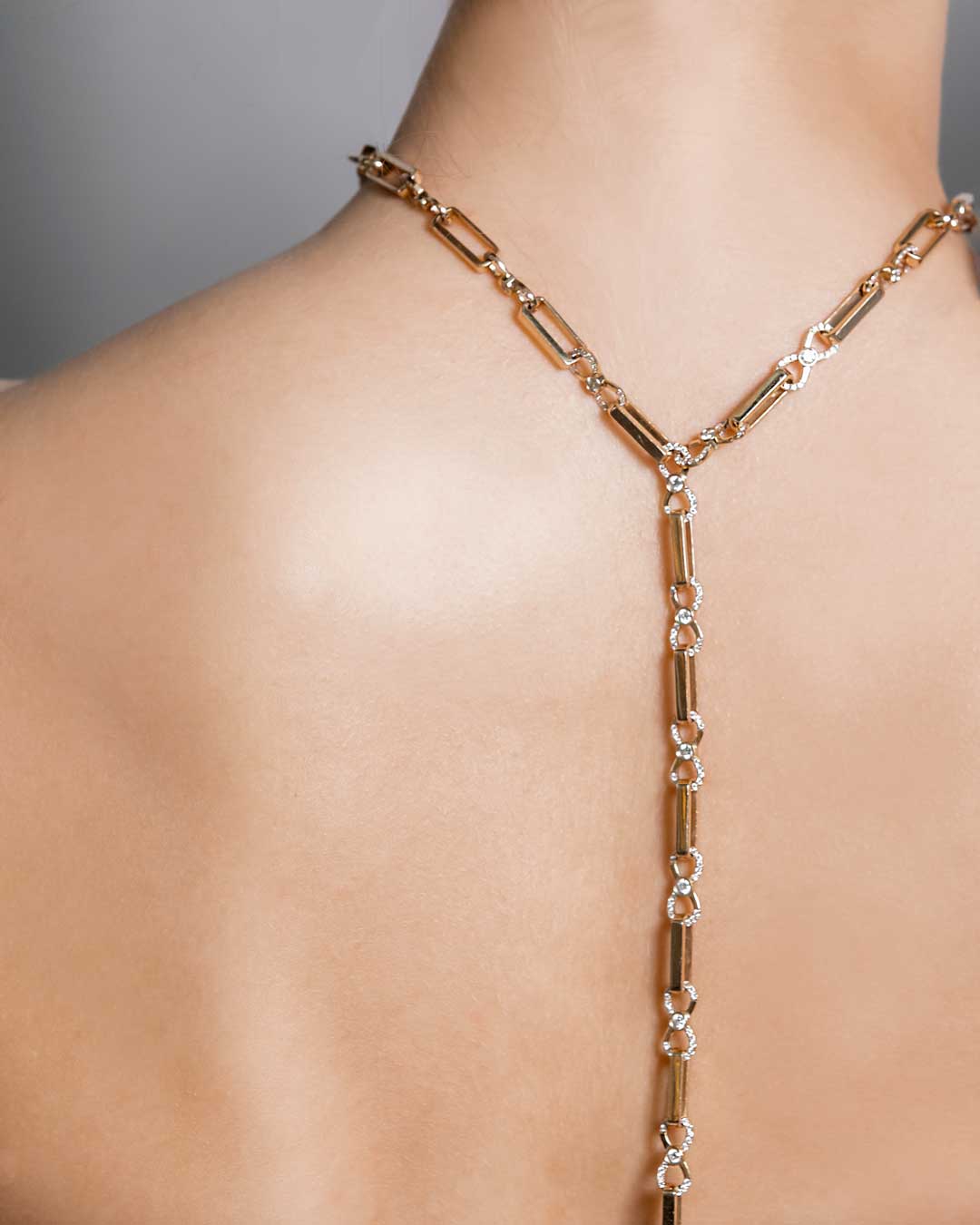 Long Link Infinity Chain Necklace to Lariat