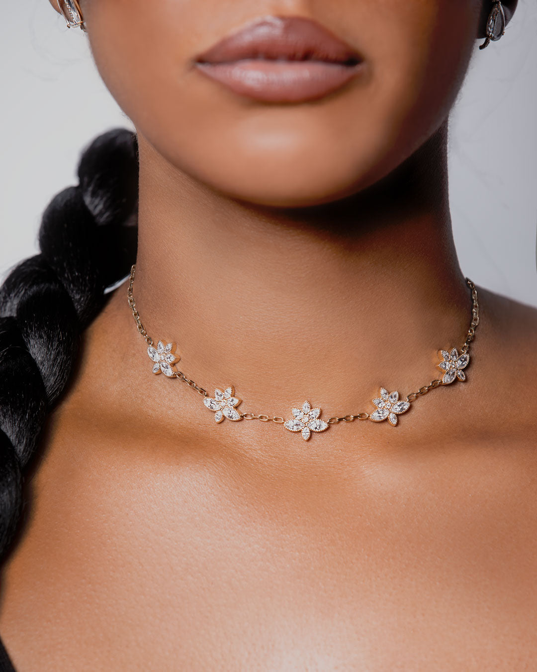 5 Pendent Lotus Goddess Diamond Necklace
