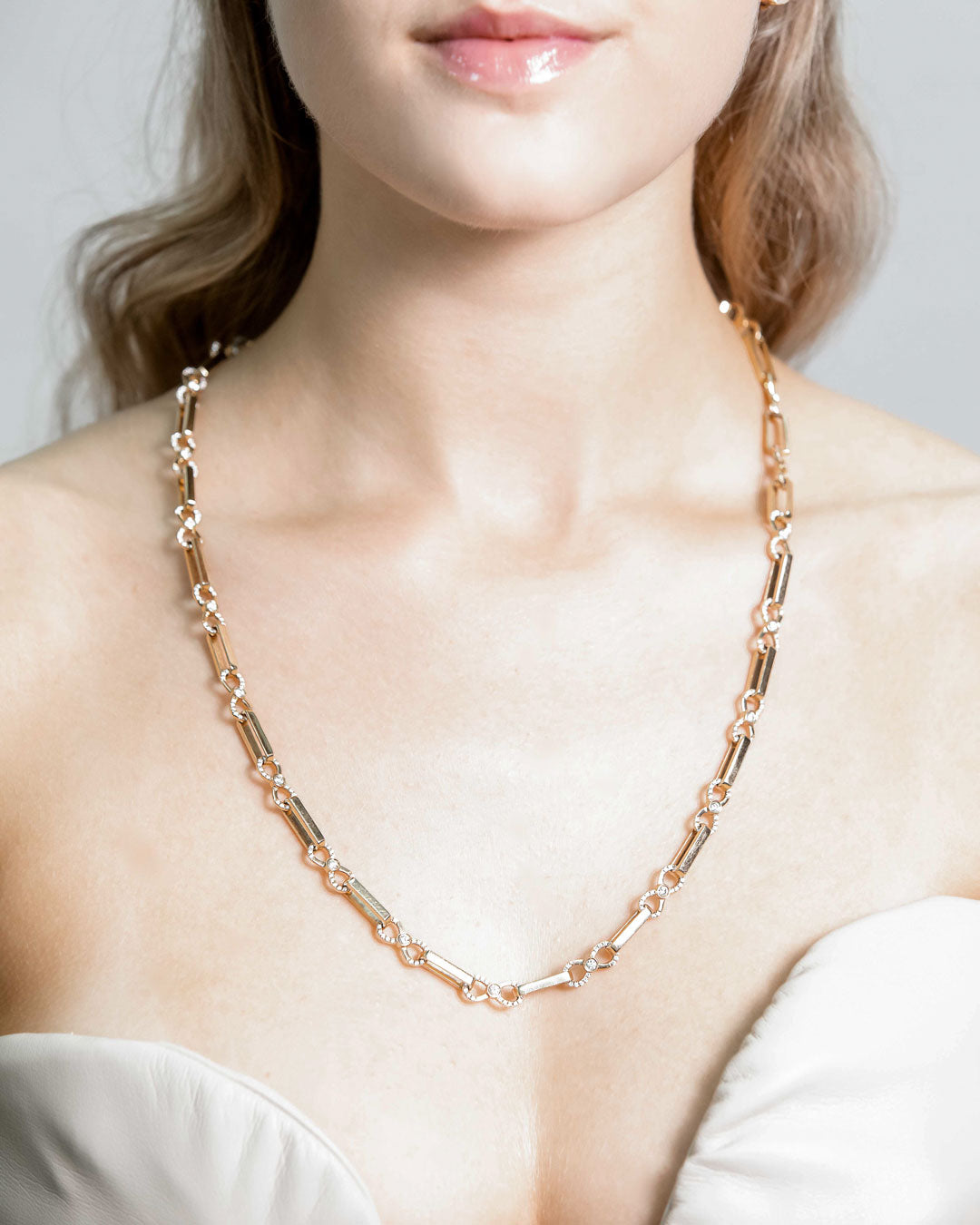 Long Link Infinity Chain Necklace to Lariat