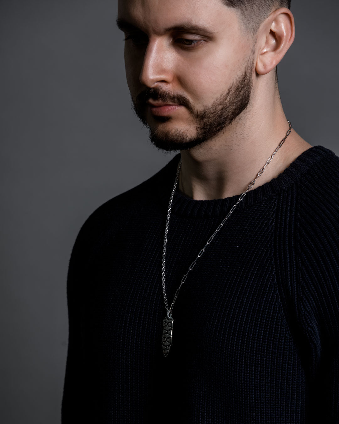 Elongated Tag Necklace