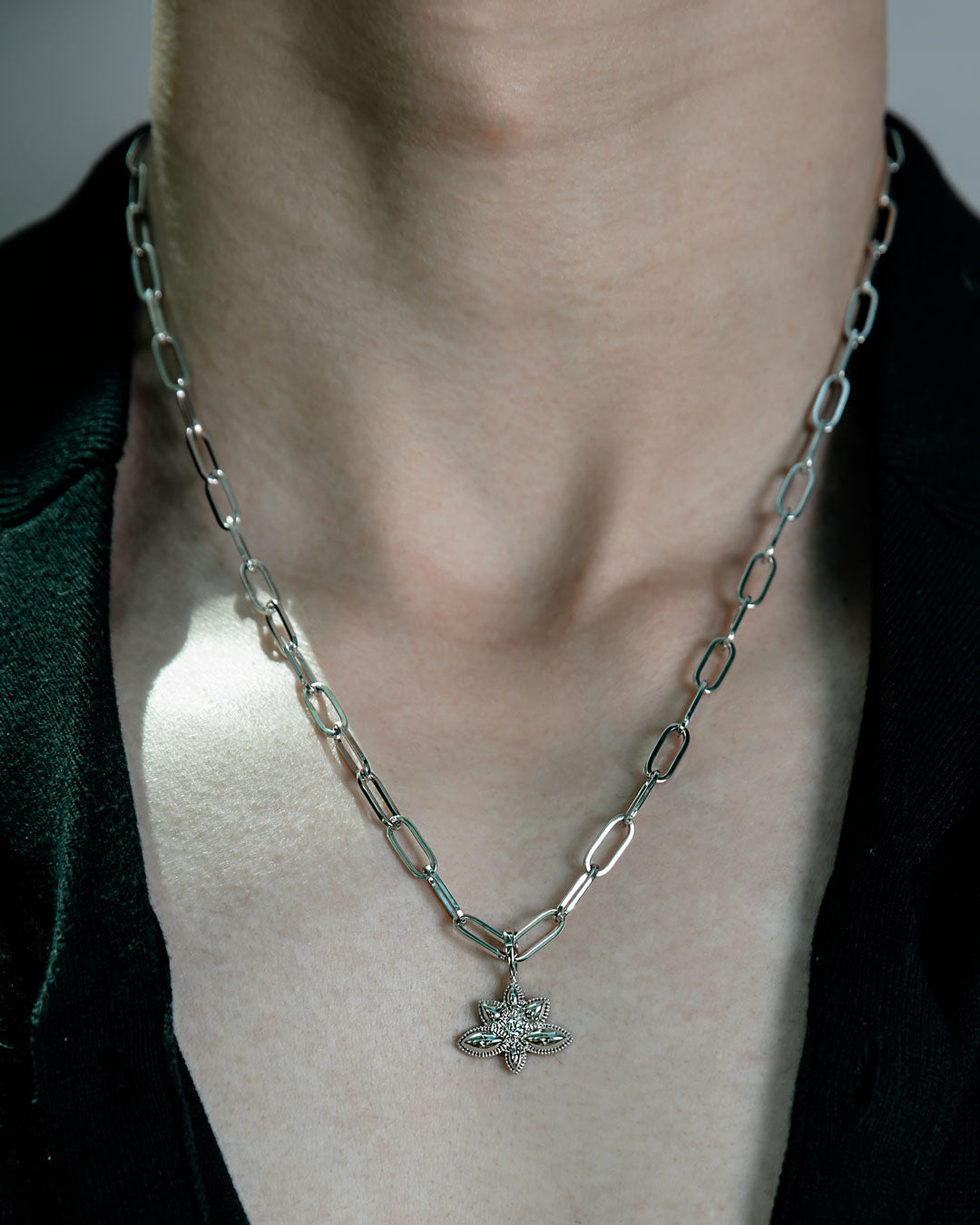 Lotus Pendent Chain Necklace