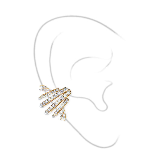 Diamond Edgcore Fan Ear Cuff