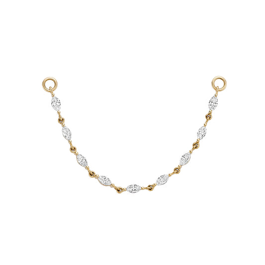 Marquis Diamond Chain Earring Connector
