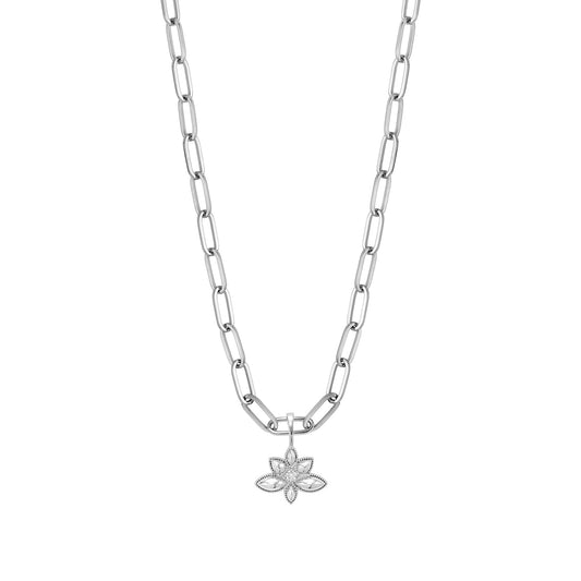 Lotus Pendent Chain Necklace