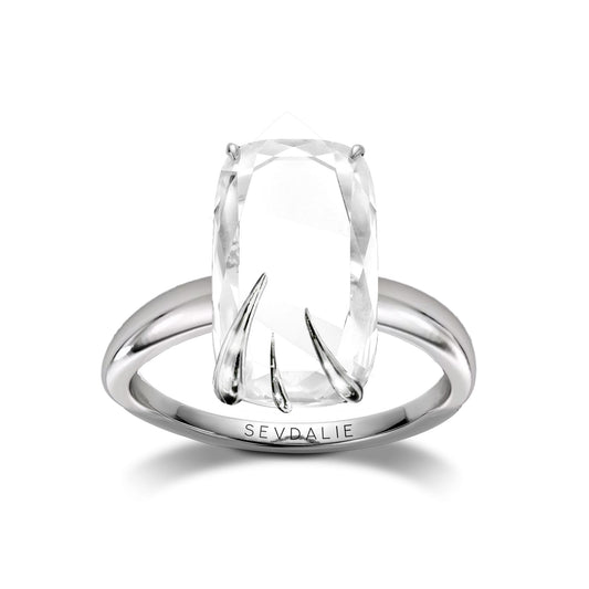 Cushion Portrait Claw Ring