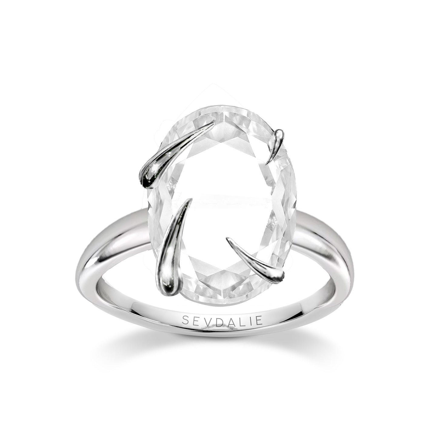 Oval Portrait Claw Ring