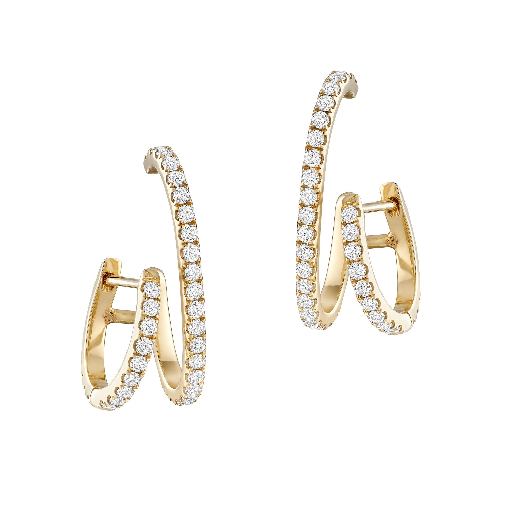 Lobe Huggie Diamond Pavé Earrings