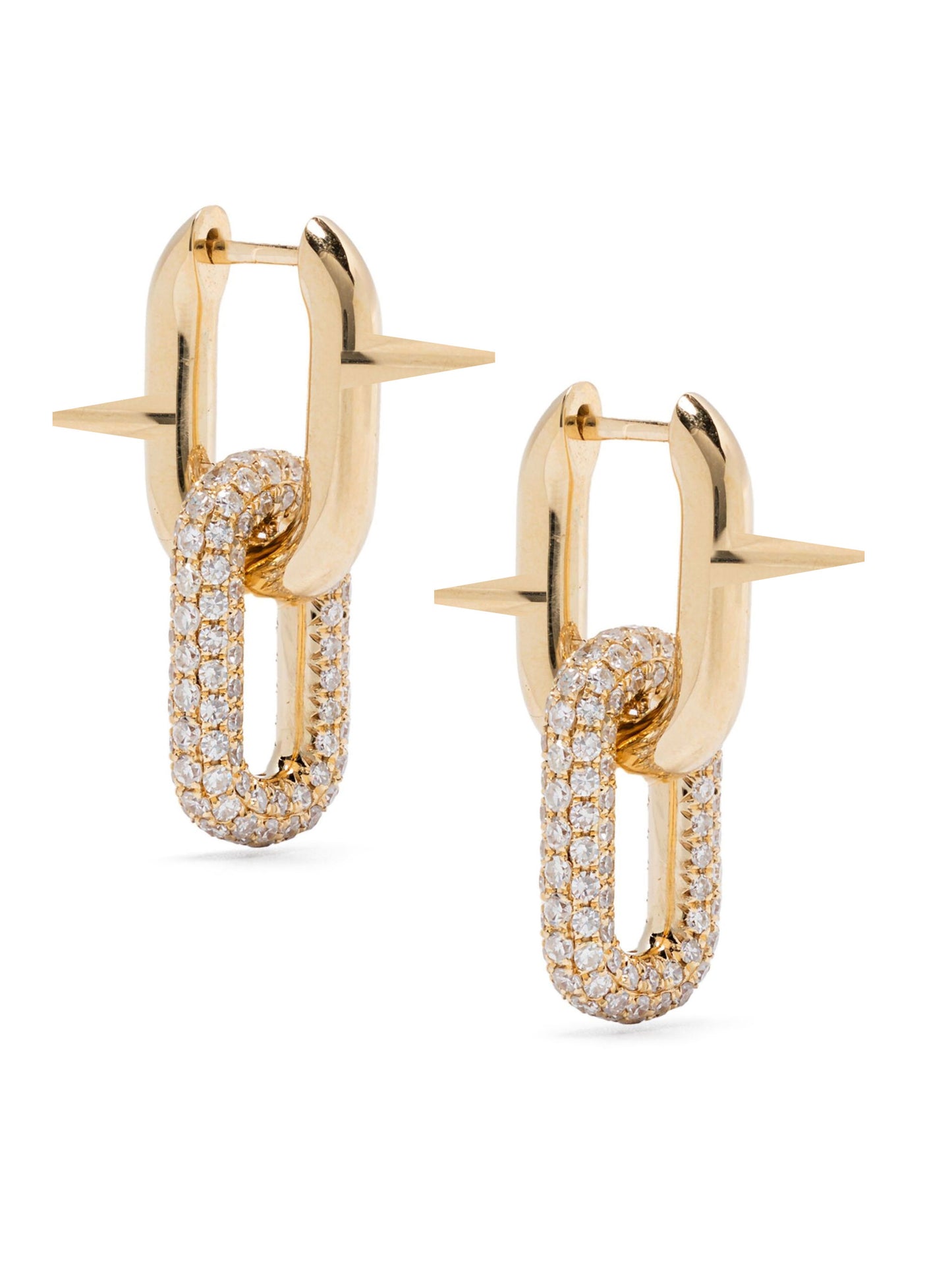 Edgecore™ Rectangular Hoop Spike Chain Earrings