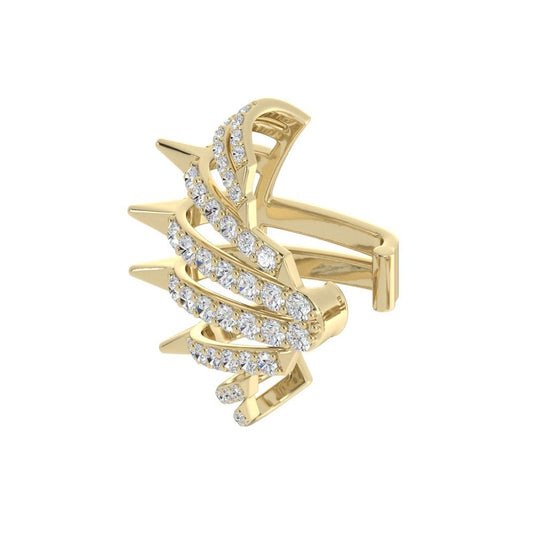 Diamond Edgecore Spike Fan Ear Cuff