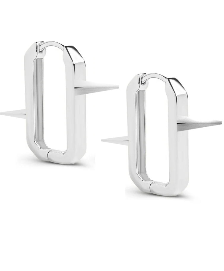 Edgecore™ Rectangular Hoop Spike Earrings