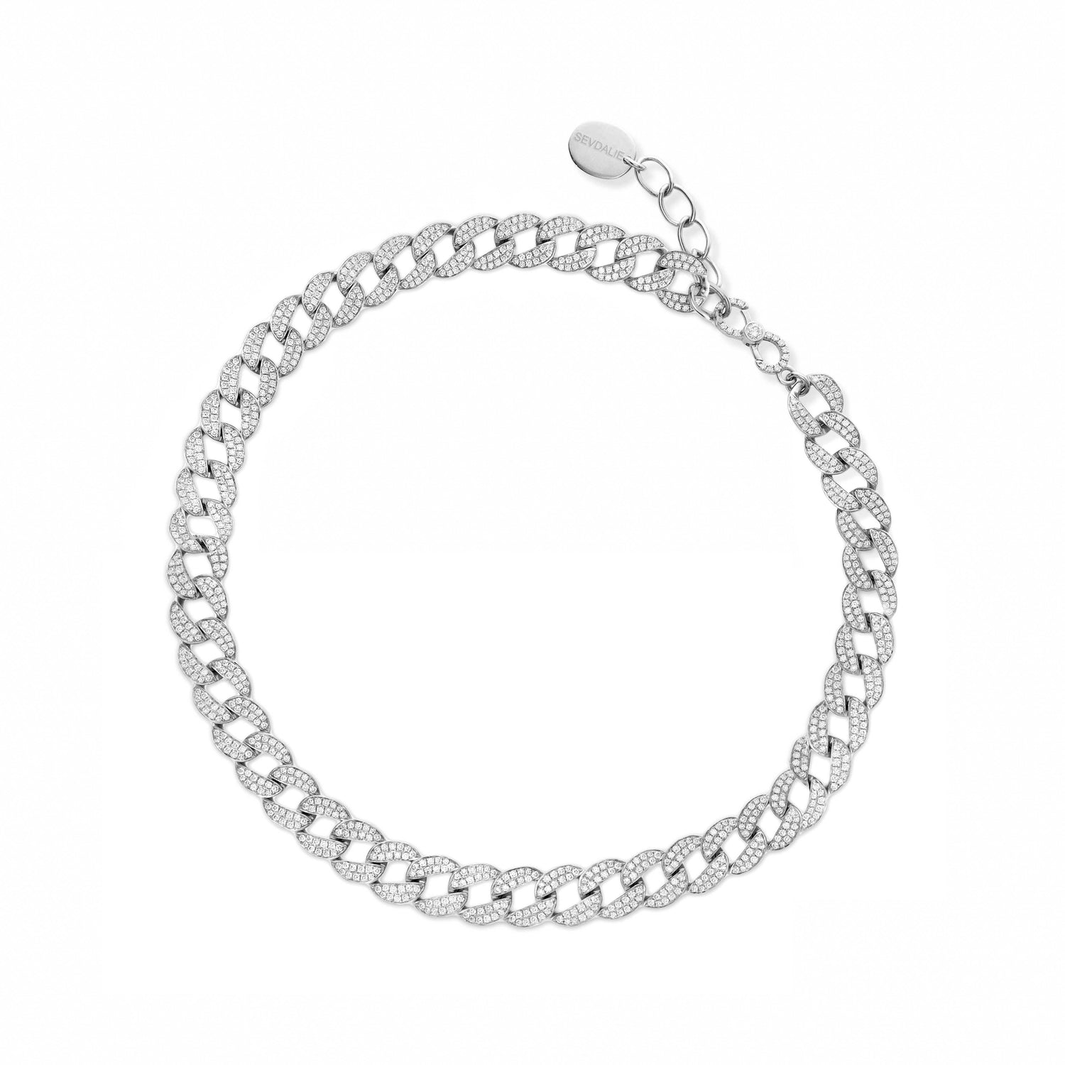 Diamond Pave Chain 10 Bracelet - SEVDALIE