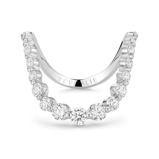 Round Diamond Curved U Ring - SEVDALIE