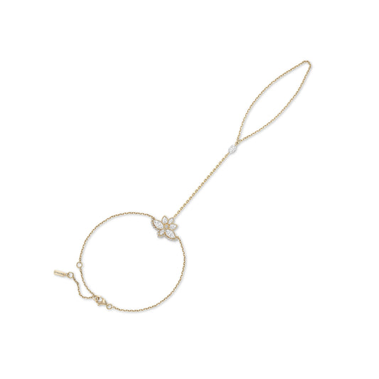 Lady Lotus Flower Diamond Hand Chain - SEVDALIE