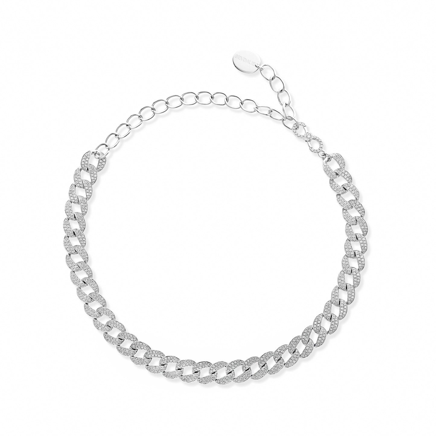 Diamond Pave Chain 10 Choker - SEVDALIE