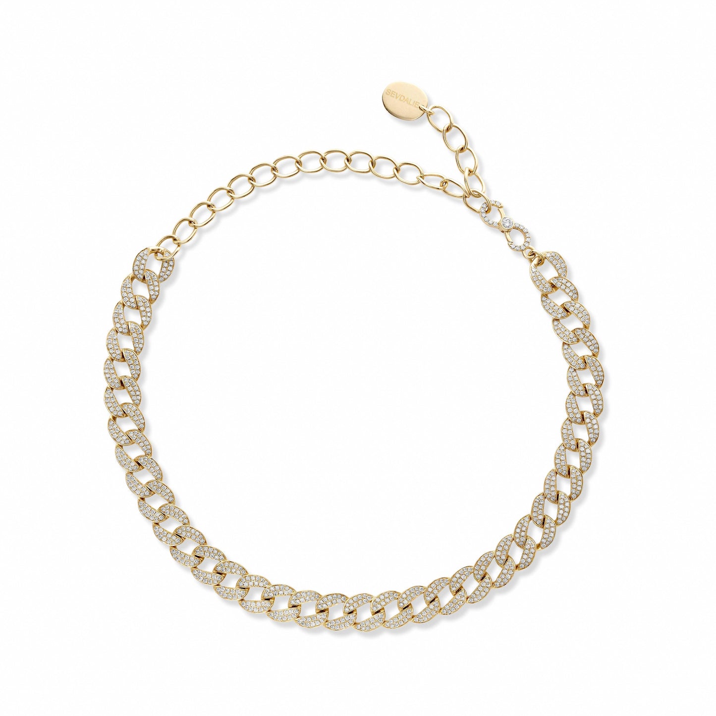 Diamond Pave Chain 10 Choker - SEVDALIE