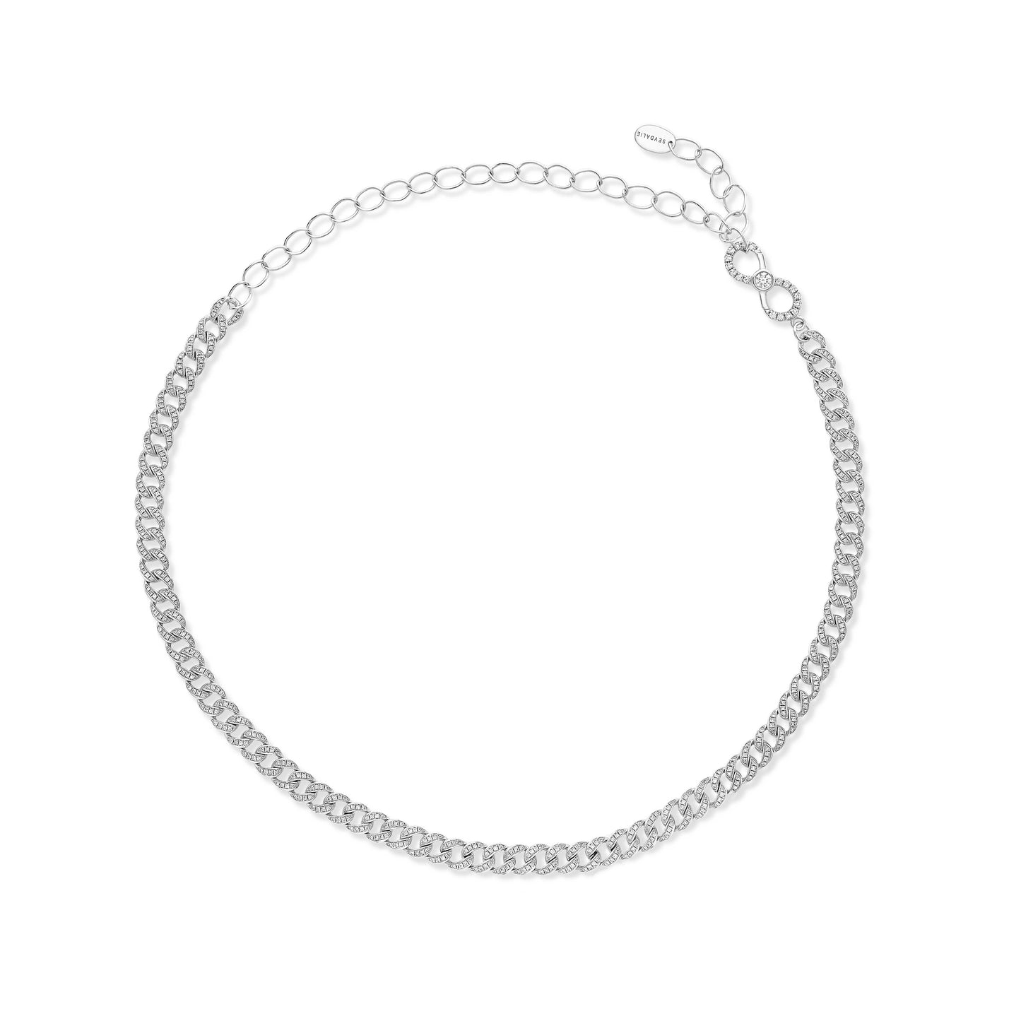 Diamond Pave Chain 5 Choker - SEVDALIE