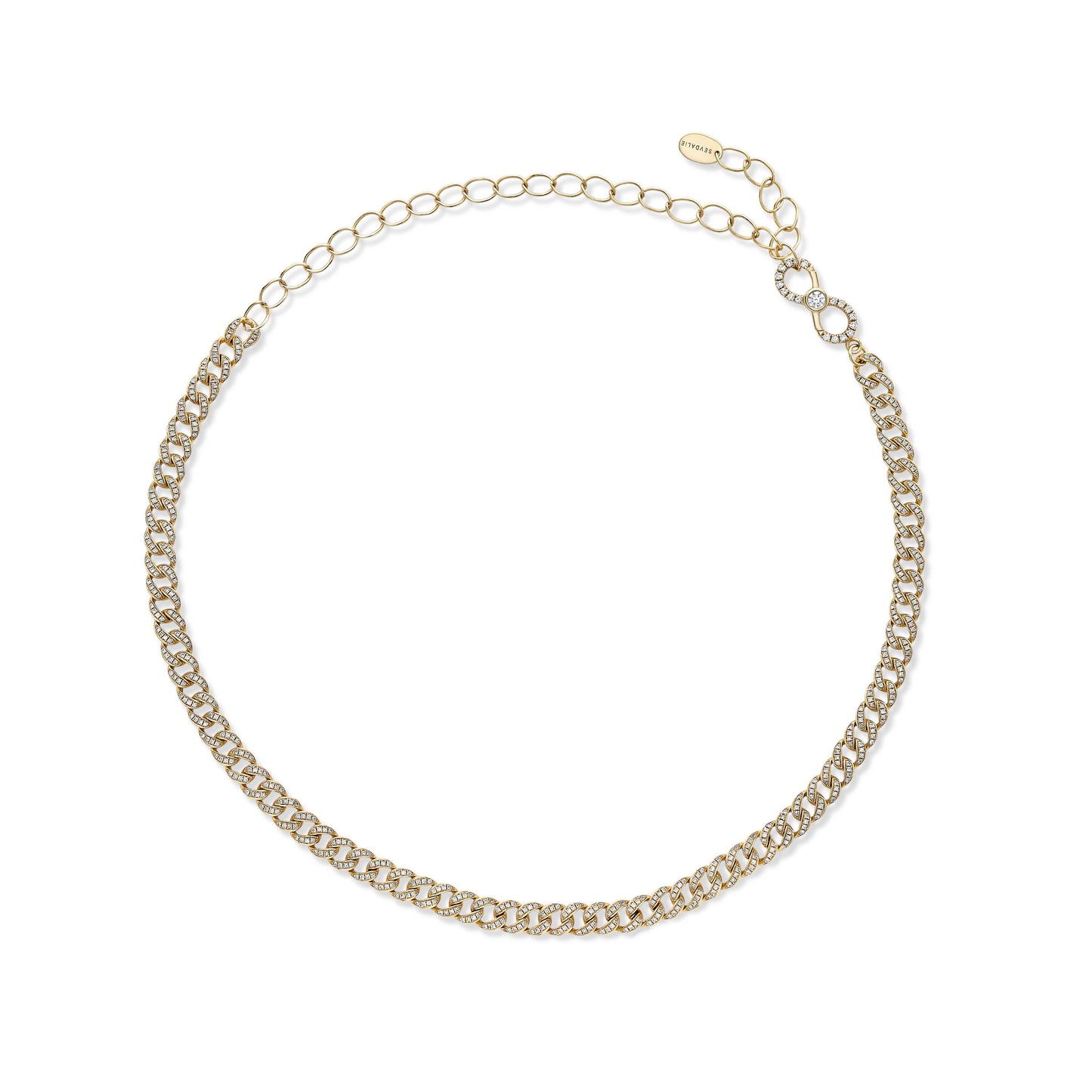 Diamond Pave Chain 5 Choker - SEVDALIE