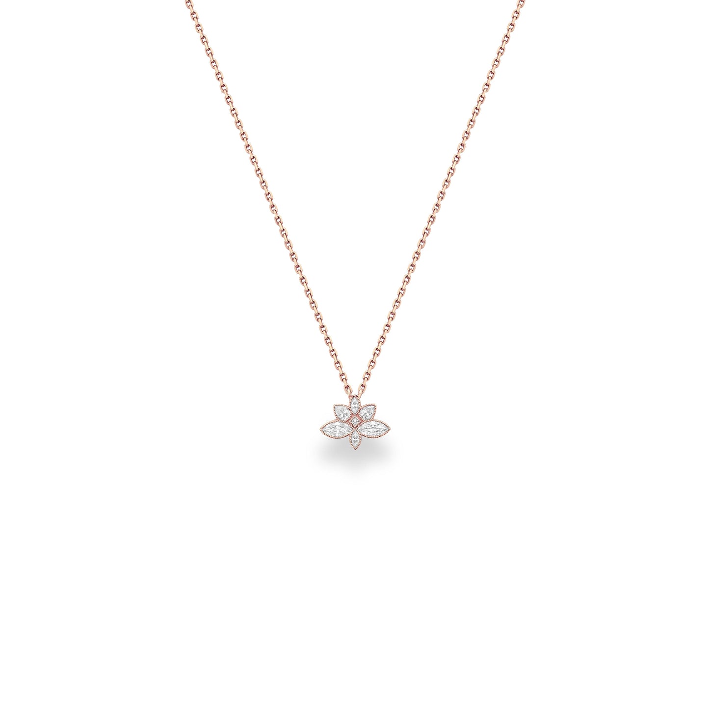 Lucky Lotus Flower Diamond Necklace - SEVDALIE