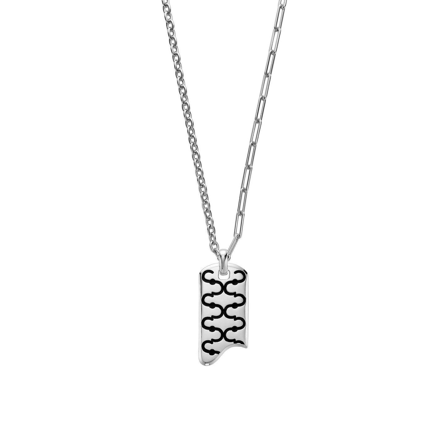 Asymmetric Curved Tag Necklace - SEVDALIE