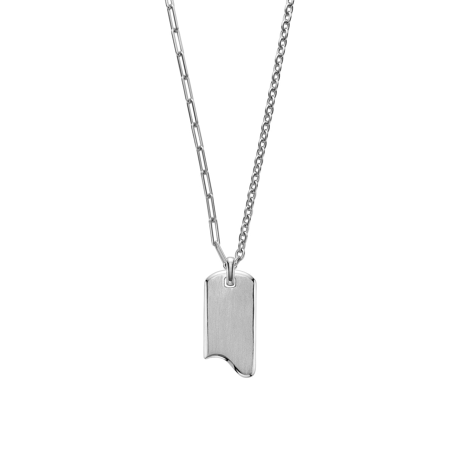 Asymmetric Curved Tag Necklace - SEVDALIE