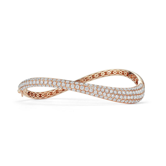 Asymmetric Curved Diamond Bangle - SEVDALIE
